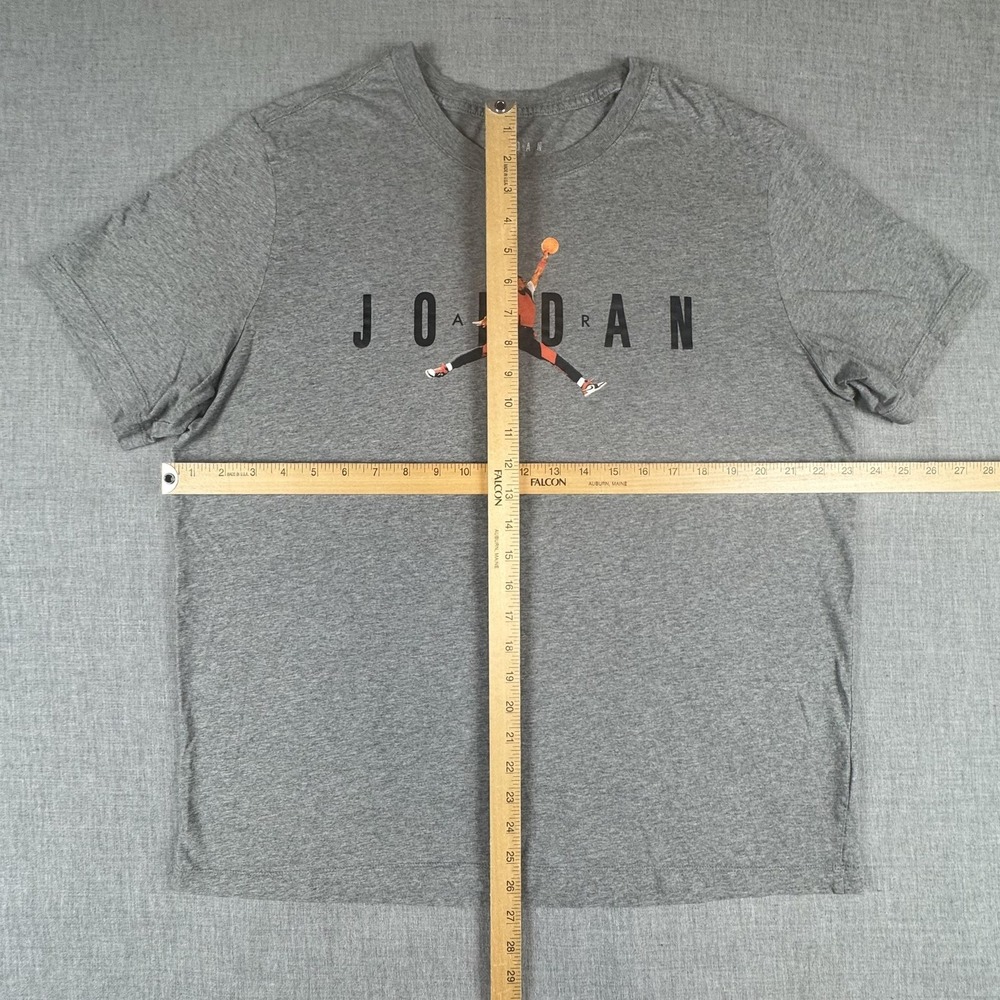 Jordan Shirt Mens XL Gray Jumpman Dunk Graphic Basketball Tee BQ6736-091 NBA - Picture 7 of 9
